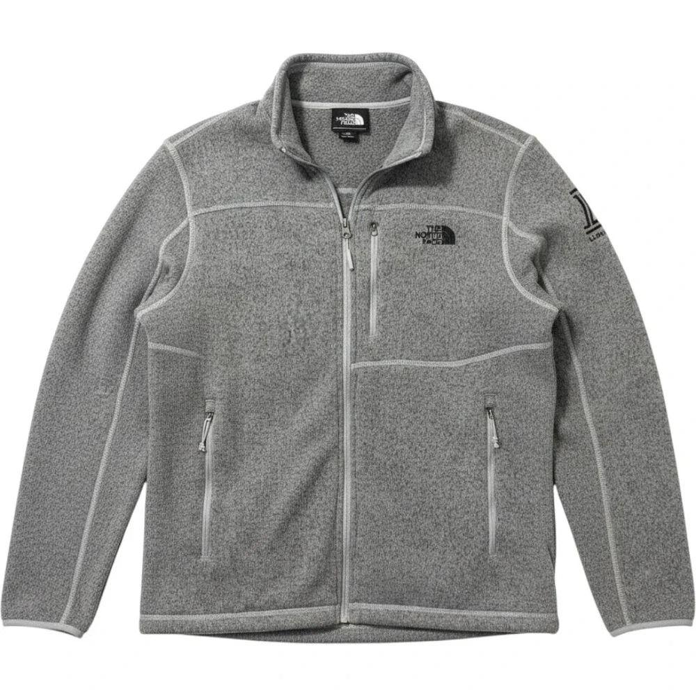 The North Face Gordon Lyons Full Zip Fleece Jacket Grey Heather NF0A3LH7 Mens XL